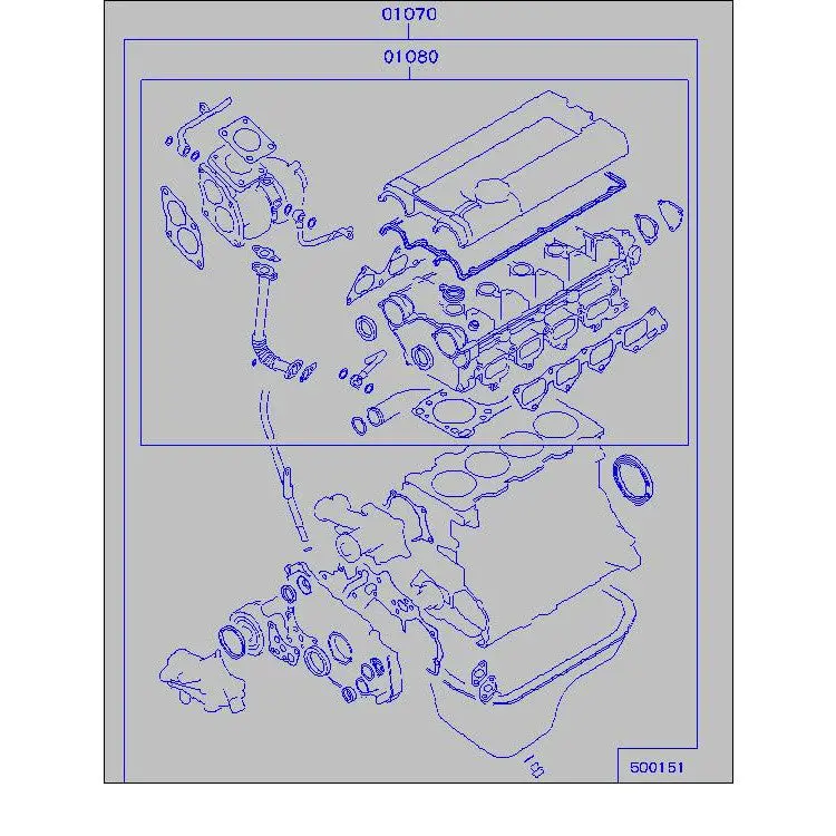 Upper Gasket Kit 2G Turbo Dsm 1