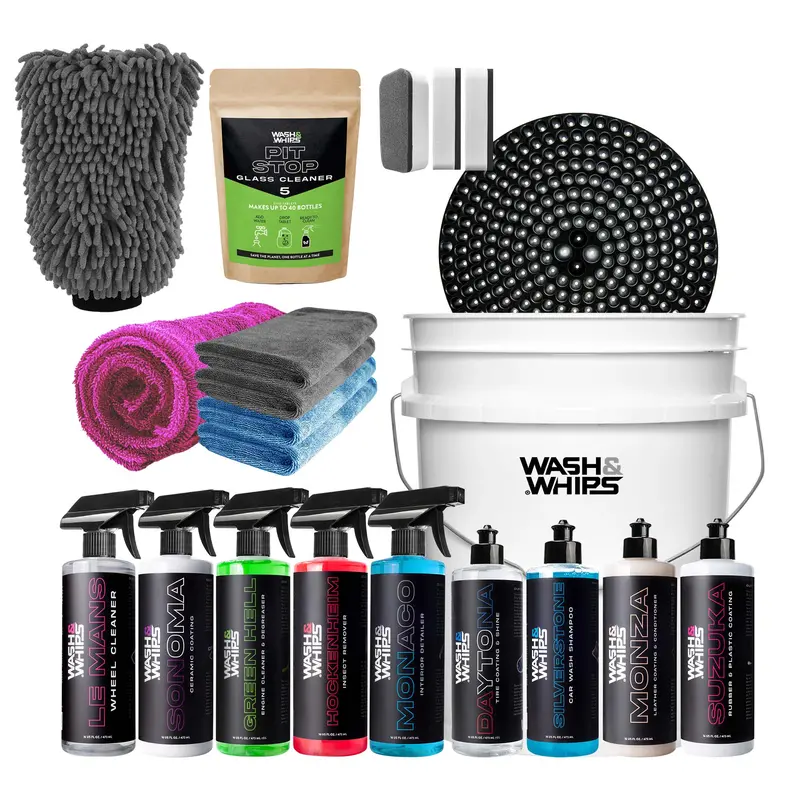 Wash&Whips Quick Detailing Pro Kit For Auto Detailing - 16-Piece Complete Car Care Set 1