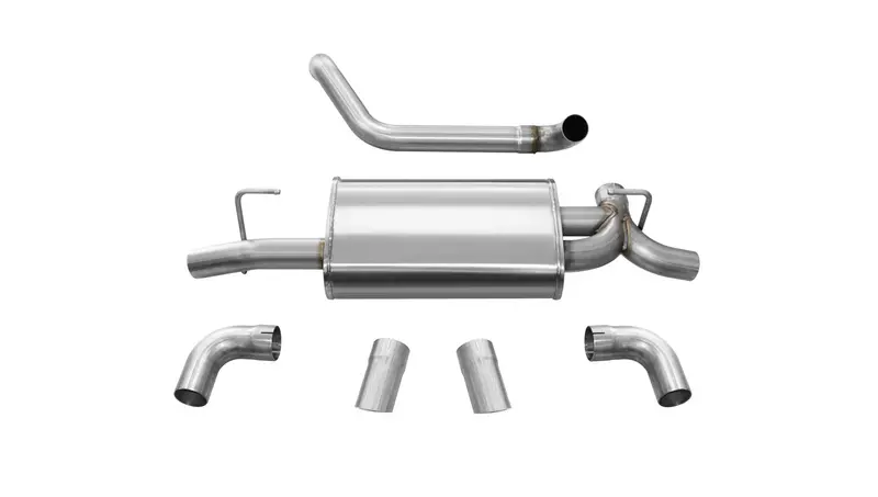 Corsa Performance 21013 Axle-Back Exhaust System – Dual 2.5" Exit, Turn-Down Tips For 2018+ Jeep Wrangler Jl Sport 1