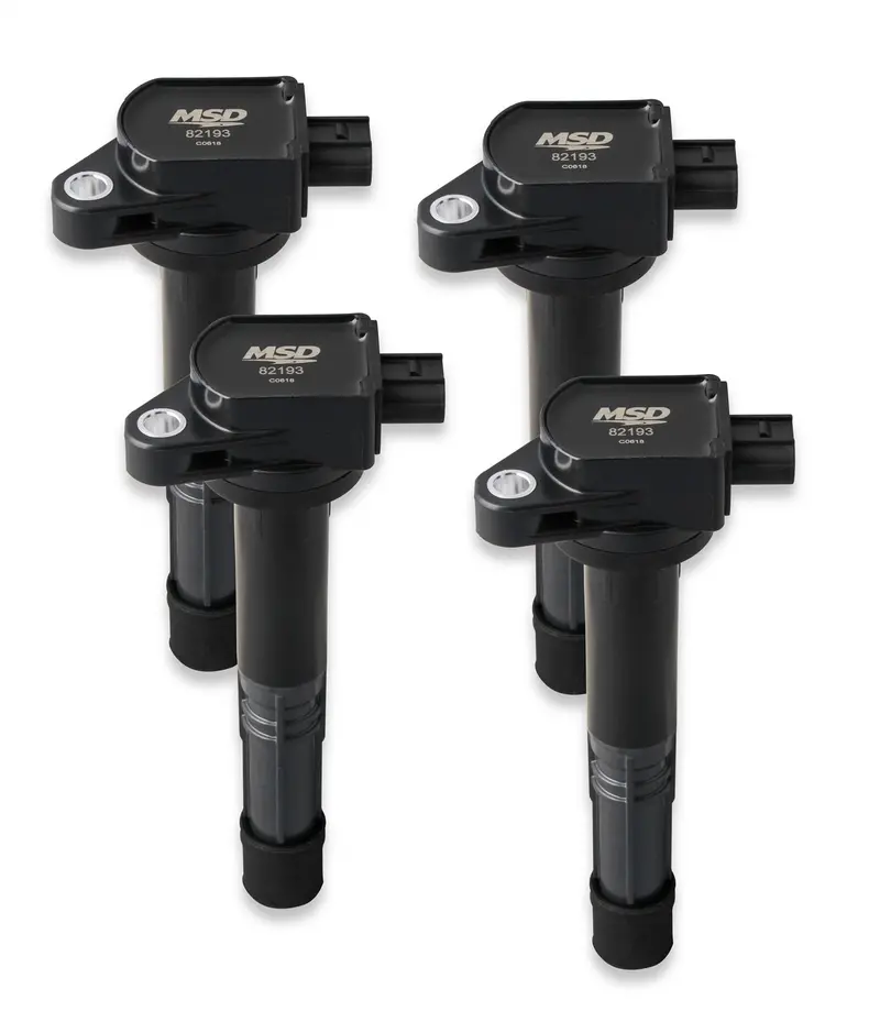 Msd Blaster Direct Ignition Coil Set – 4-Pack, Black, Bolt-On Replacement 1